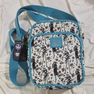 Bioworld Disney Nightmare Before Christmas Crossbody Bag - Blue and White